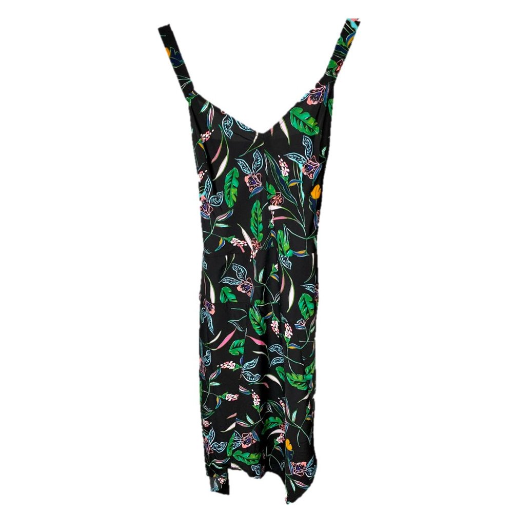 Tropical Print Light-Weight Sleeveless Dress
